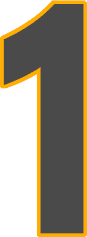 黑底橙邊數字1